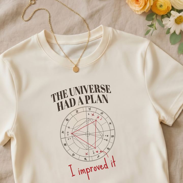 The universe had a plan, I improved it tee